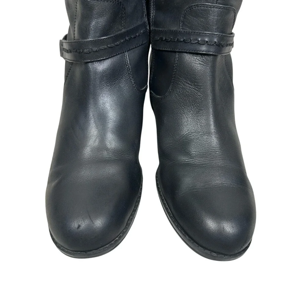 Bandolino Cavanna Black Brown‎ Leather Classic Riding Knee High Boots